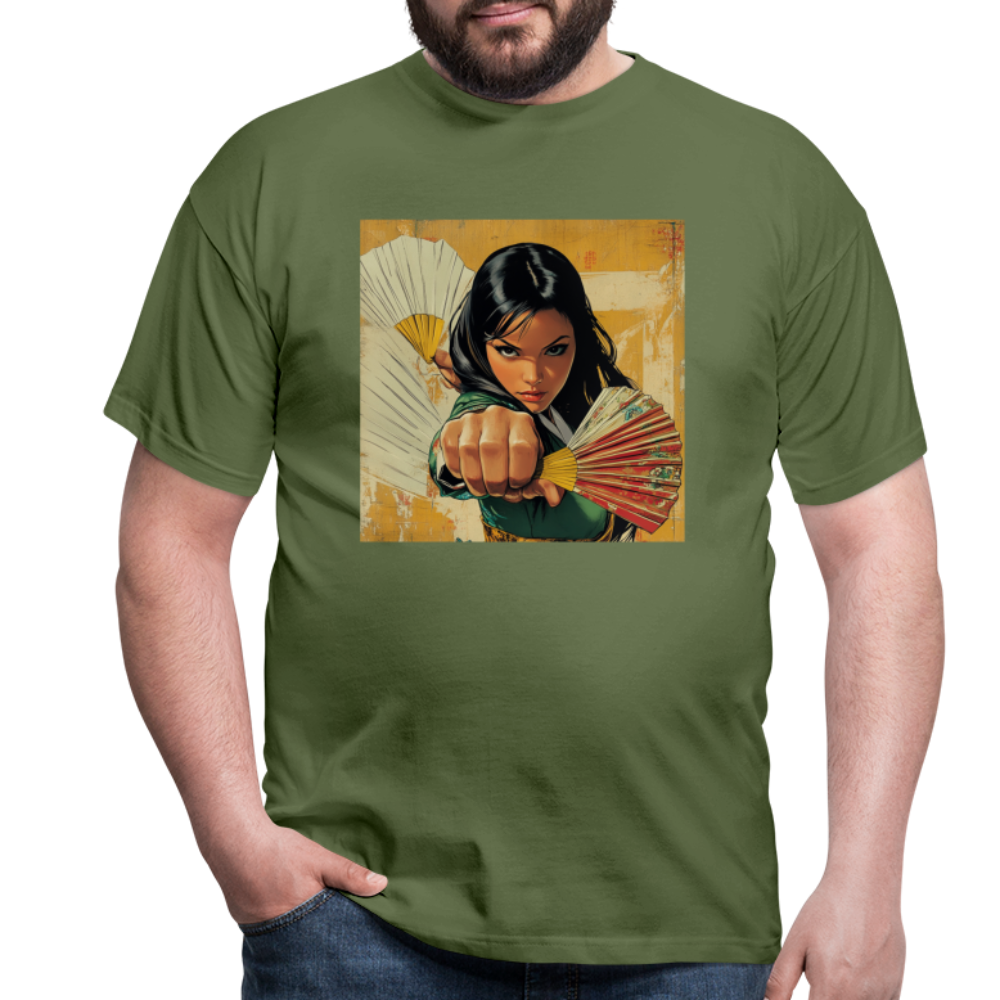 Blå Lotus, T-shirt herr - Militärgrön