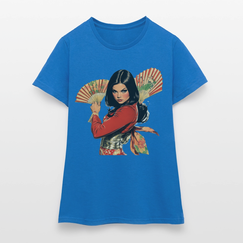 Dansen med Solfjädrar: Vindens krigare, T-shirt dam - royalblå
