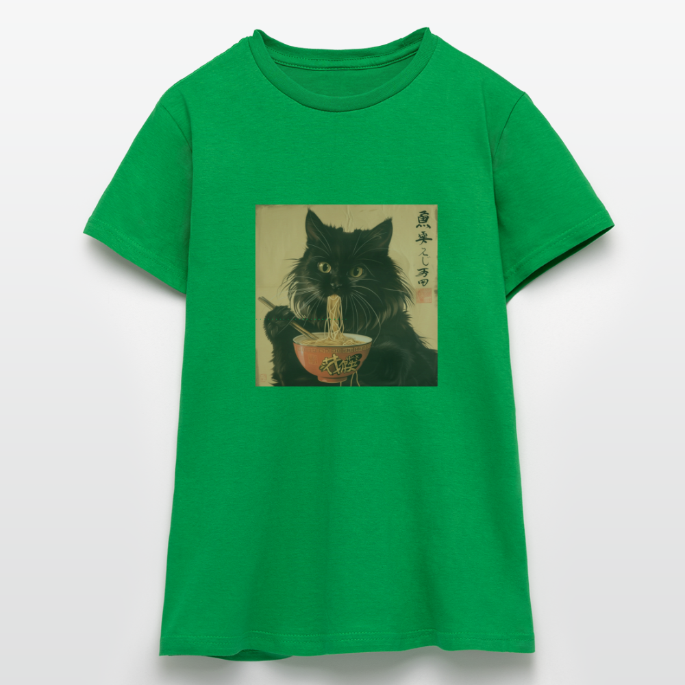 Kejsarens Katt och Ramens Hemlighet, T-shirt dam - kellygrön