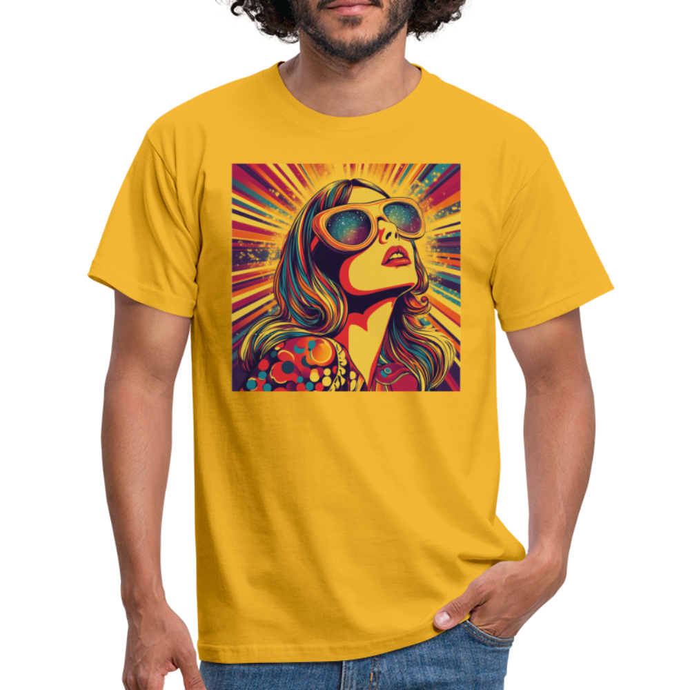 Disco Fever, T-shirt herr - gul