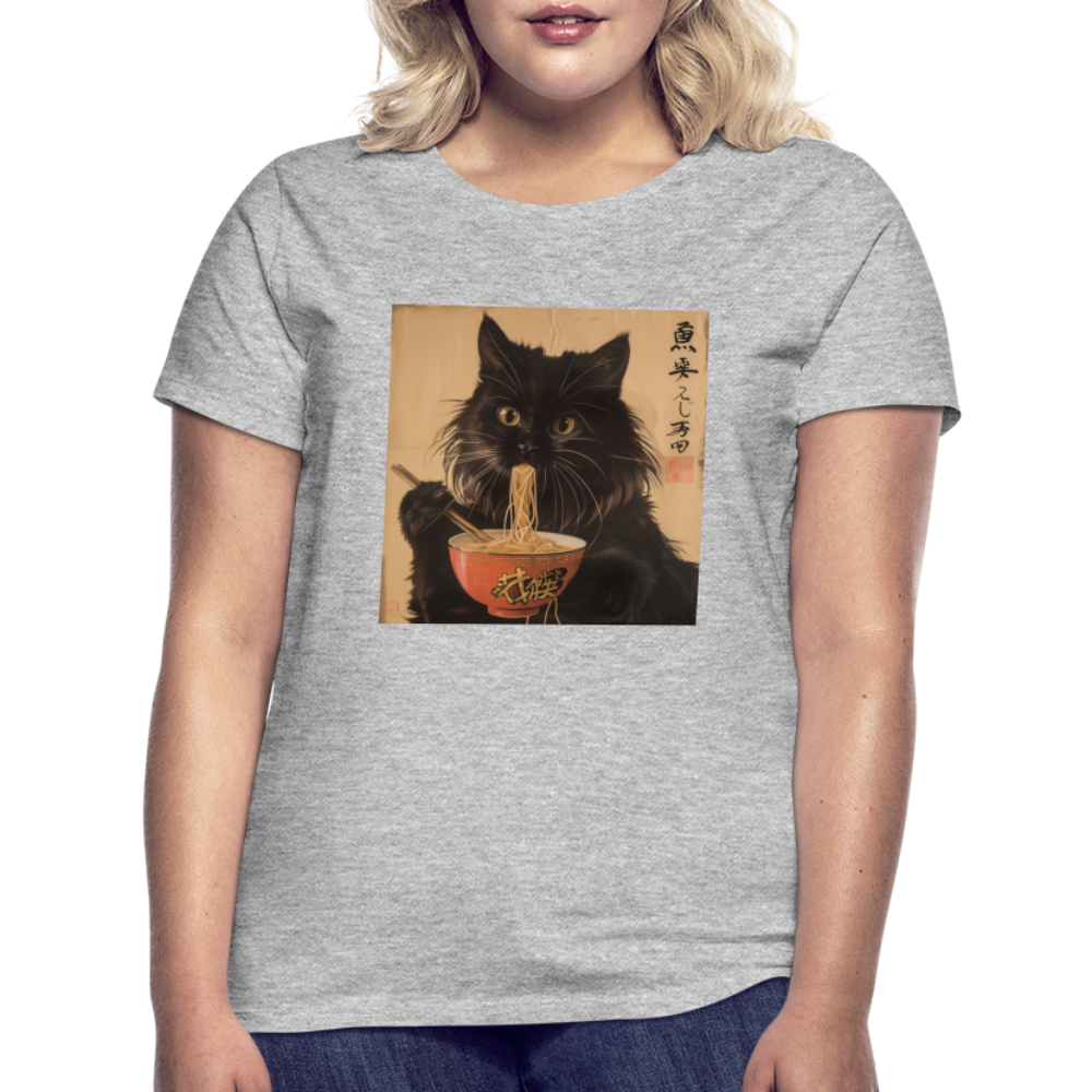 Kejsarens Katt och Ramens Hemlighet, T-shirt dam - gråmelerad