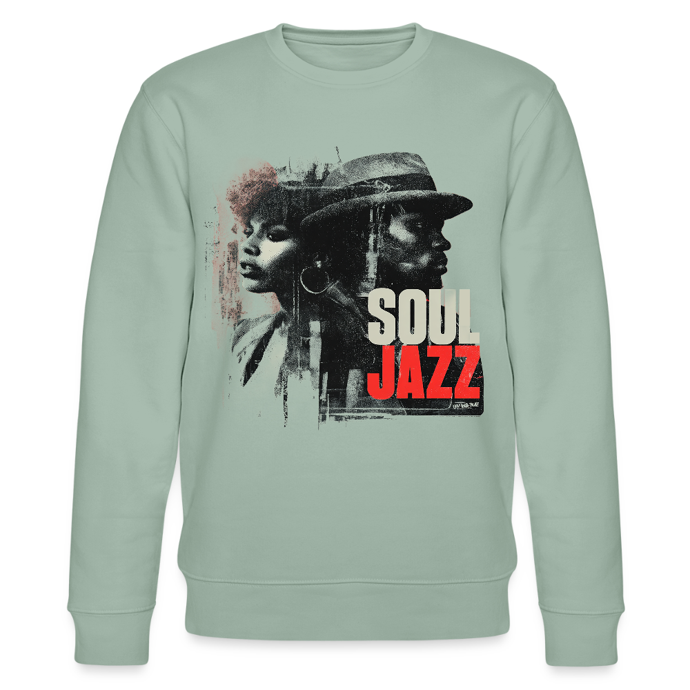 Soul Jazz Experience, Ekologisk sweatshirt CHANGER unisex från Stanley/Stella - ljus grågrön