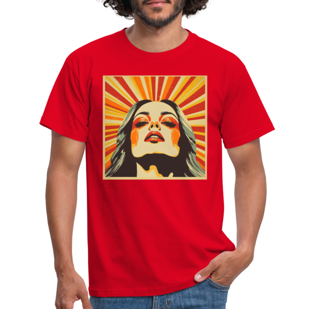 Dagens Första Strålar, T-shirt herr - röd