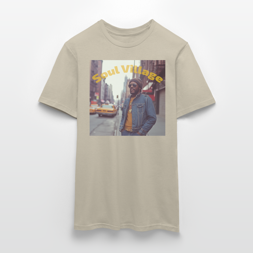 Soul Village, T-shirt herr - sandbeige