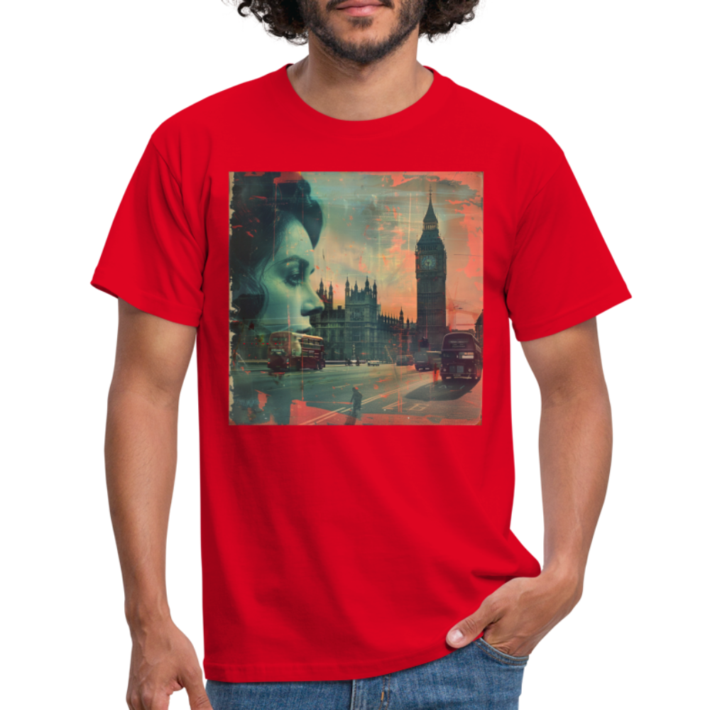 The Beat of London, T-shirt herr - röd