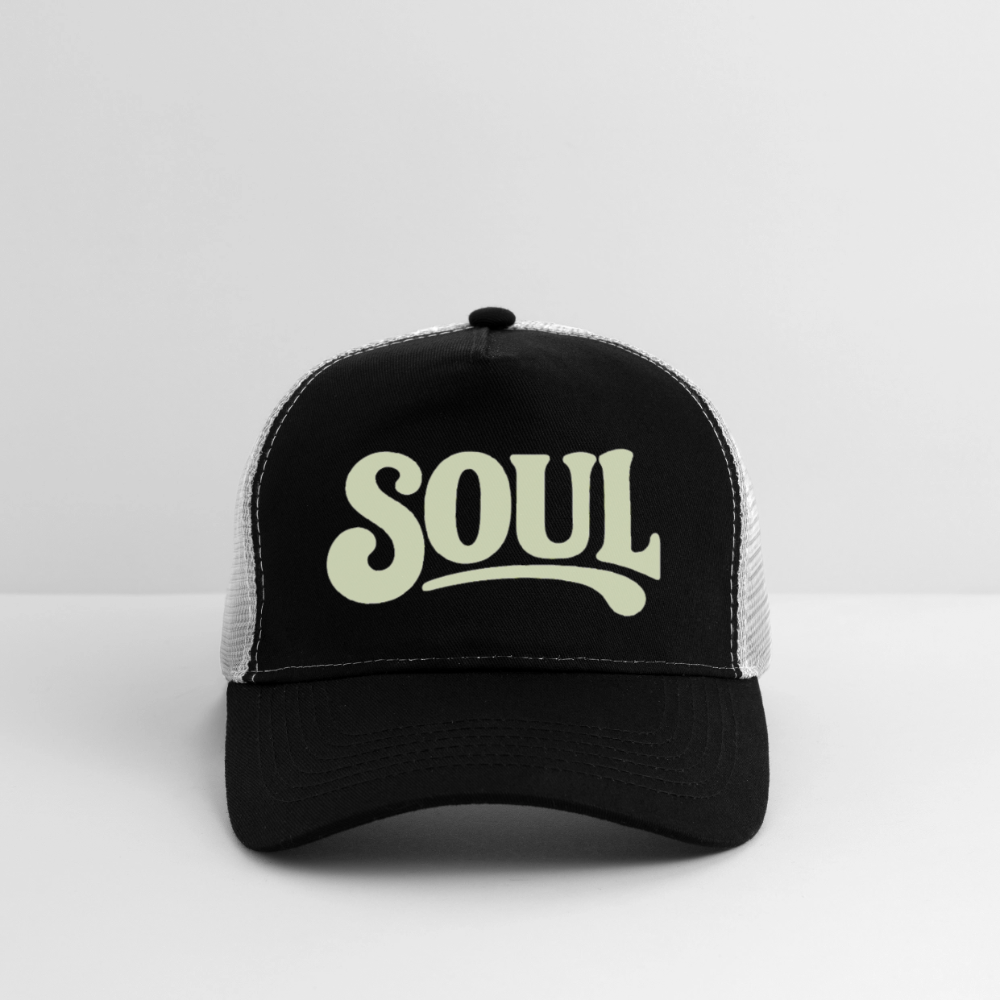All About Soul, Trucker Cap - svart/stengrå