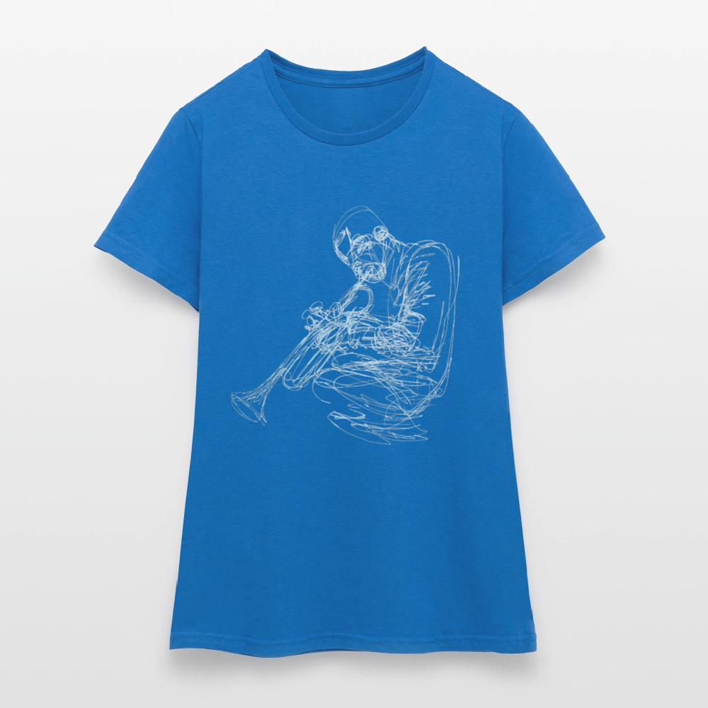 Contours of Jazz, T-shirt dam - royalblå