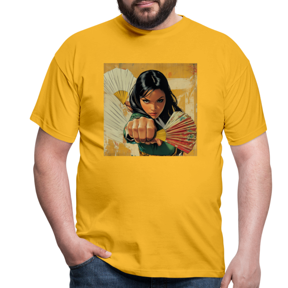 Blå Lotus, T-shirt herr - gul