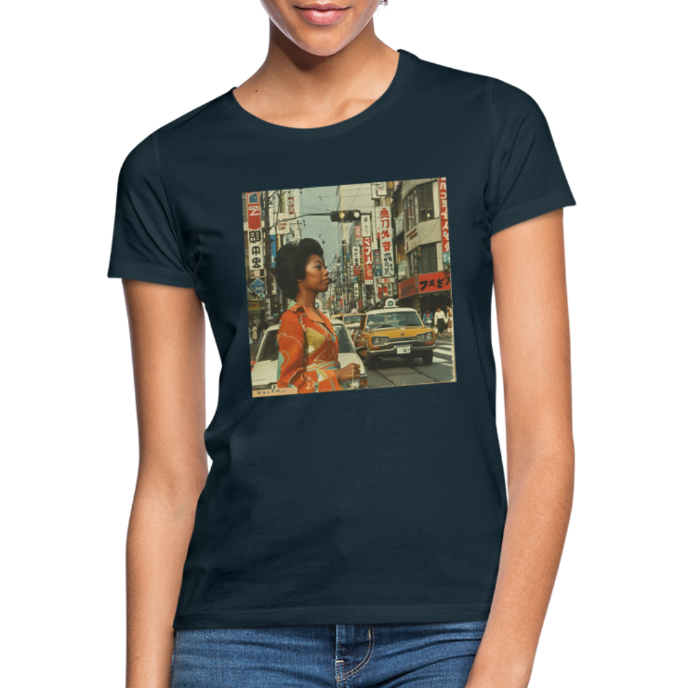 Yumi Sakamoto, T-shirt dam - marinblå