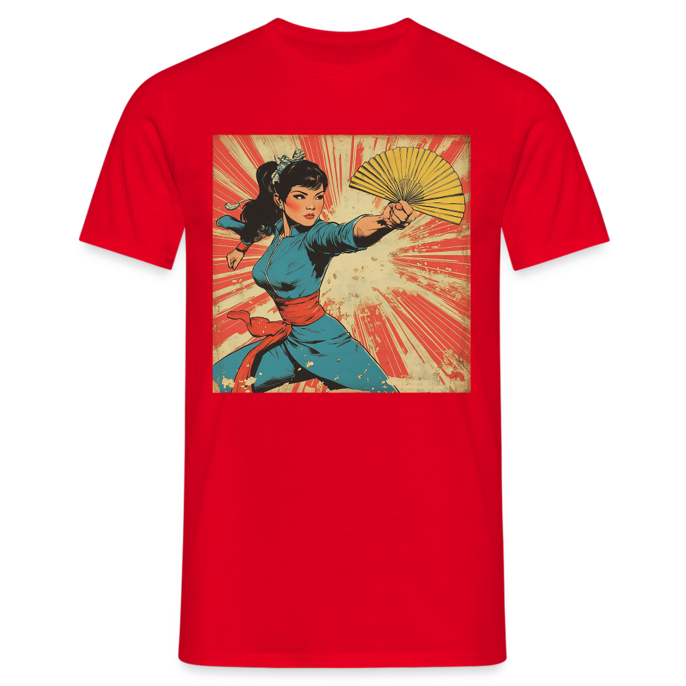 Solfjädern, T-shirt herr - röd