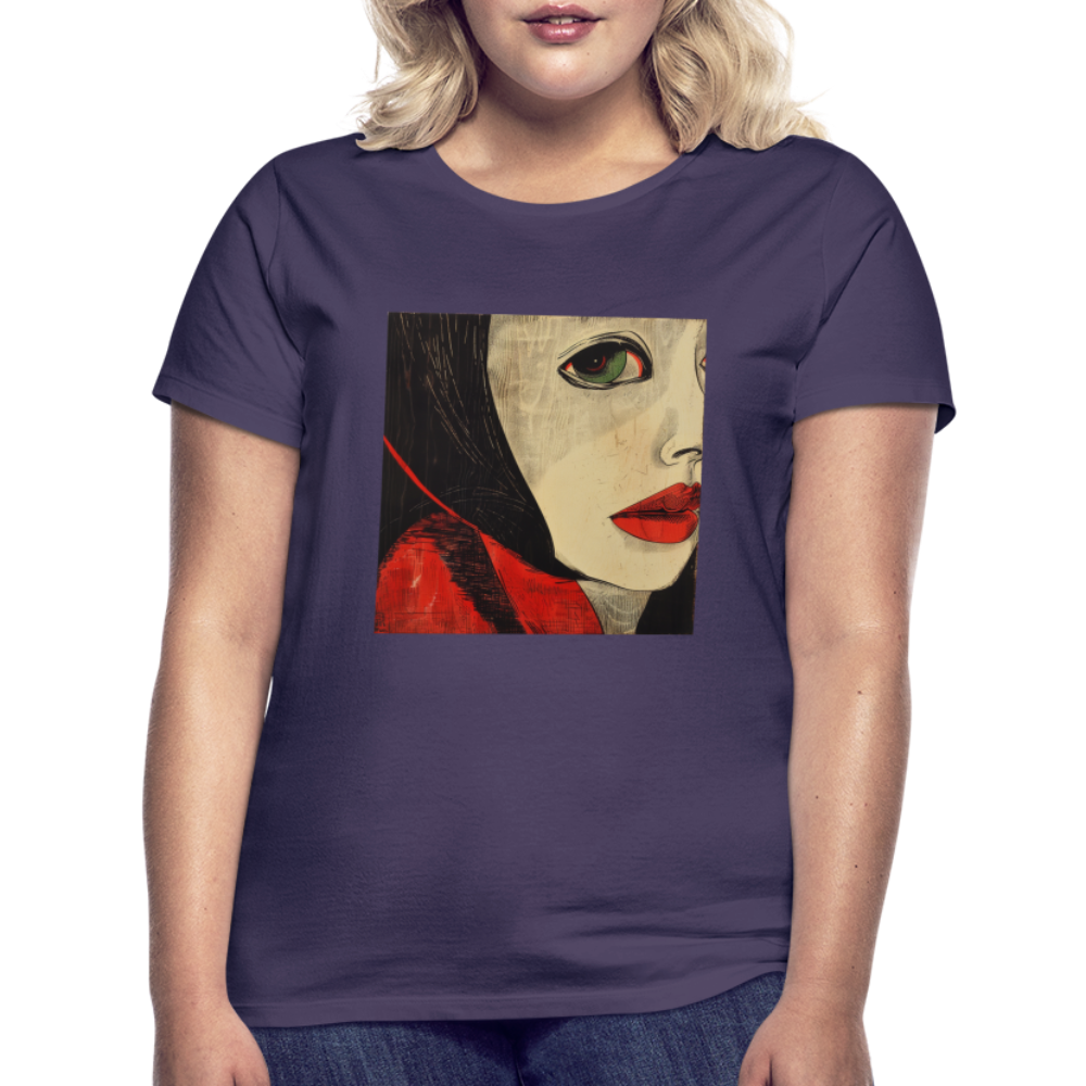 Fiskarfruns öga, T-shirt dam - mörklila