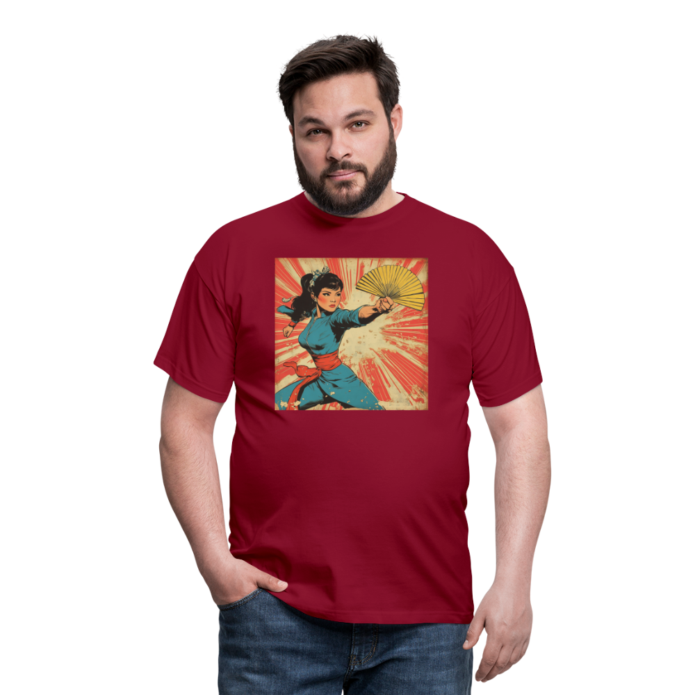 Solfjädern, T-shirt herr - tegelröd
