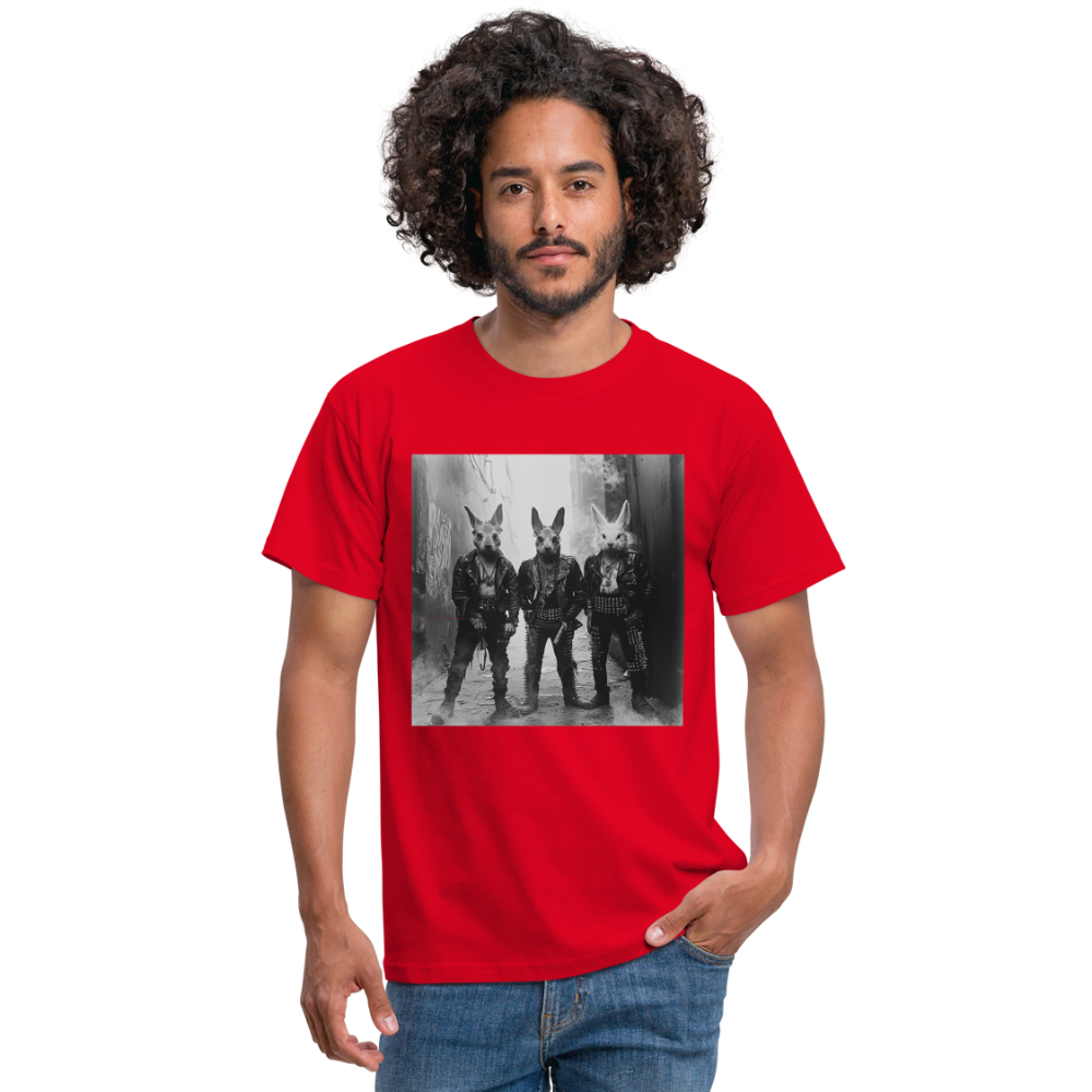 The Hare Raisers, T-shirt herr - röd