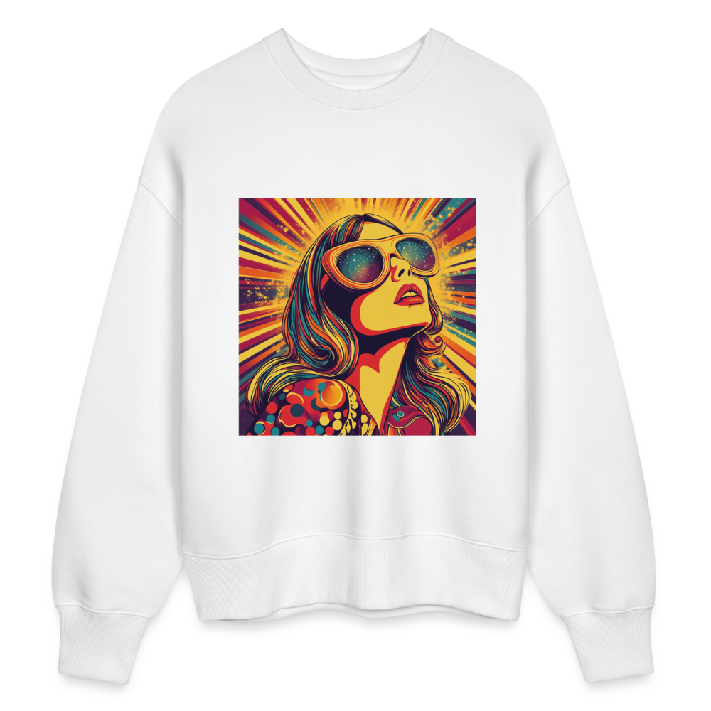 Disco Fever, Ekologisk oversizetröja RADDER unisex från Stanley/Stella - vit