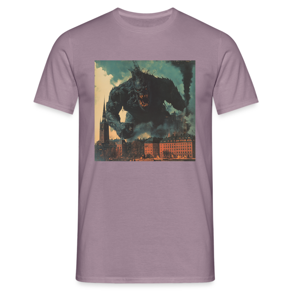 Helvetesstorm över Staden, T-shirt herr - lilagrå