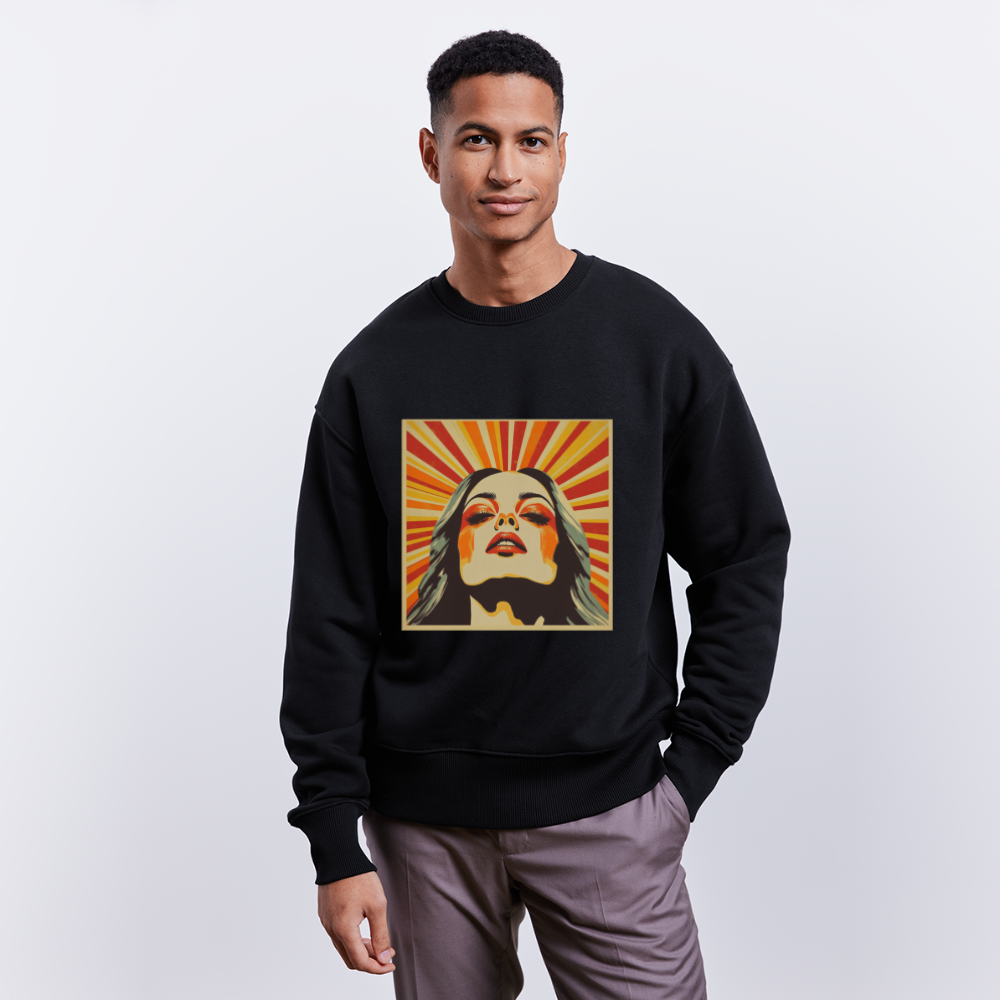 Sun Girl, Ekologisk oversizetröja RADDER unisex från Stanley/Stella - svart
