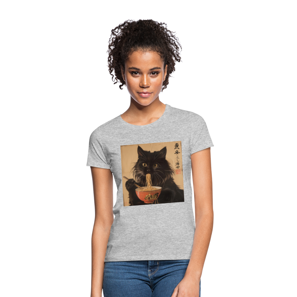 Kejsarens Katt och Ramens Hemlighet, T-shirt dam - gråmelerad