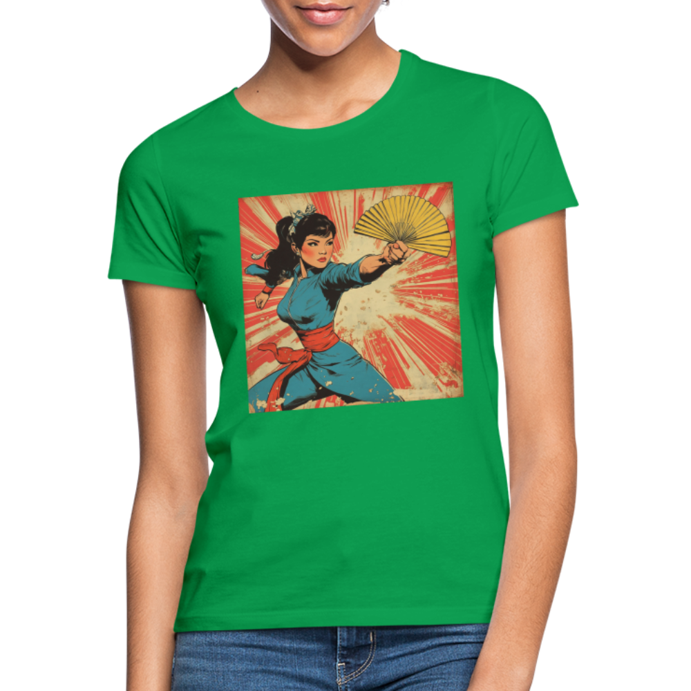 Solfjädern, T-shirt dam - kellygrön