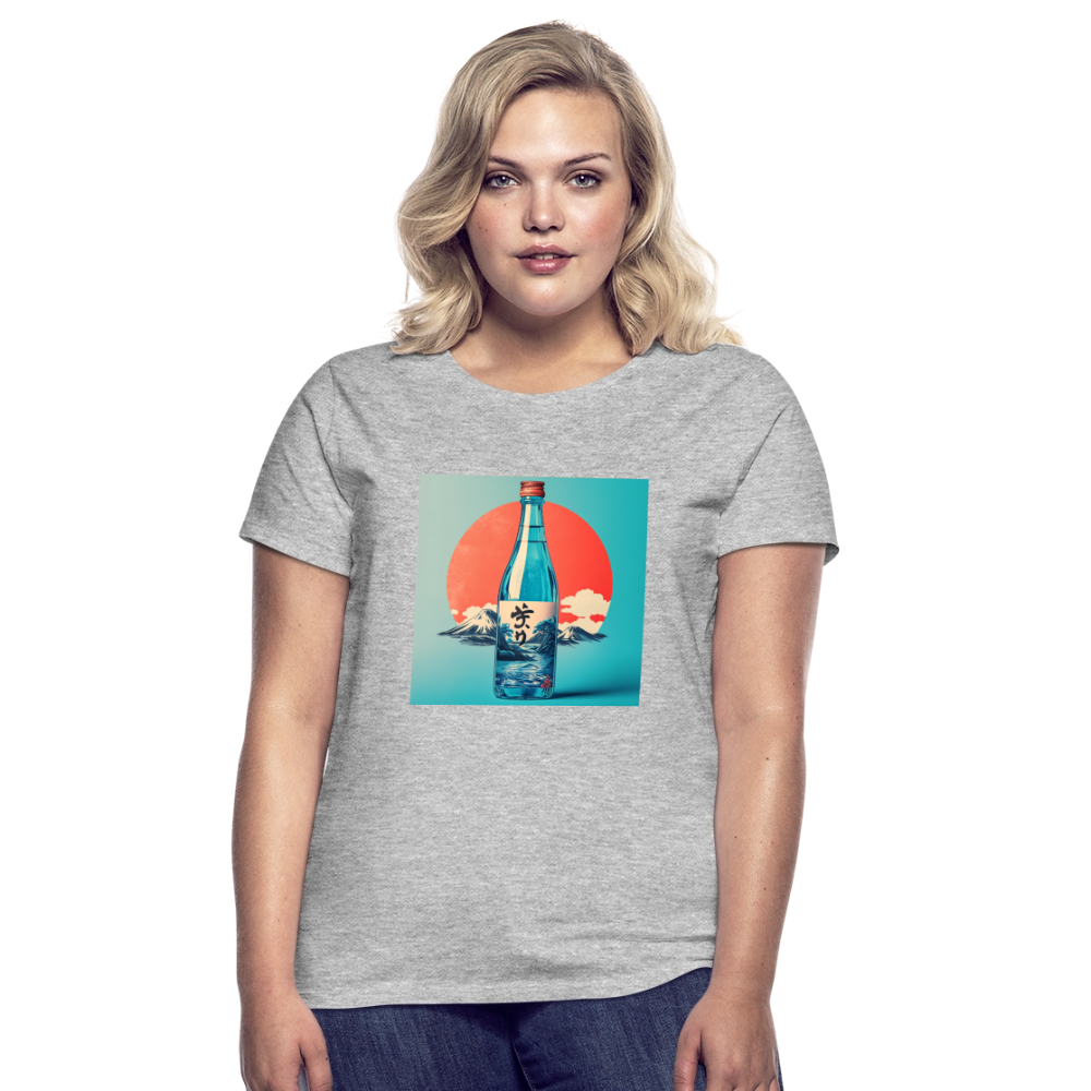 Stillhet i glas, T-shirt dam - gråmelerad