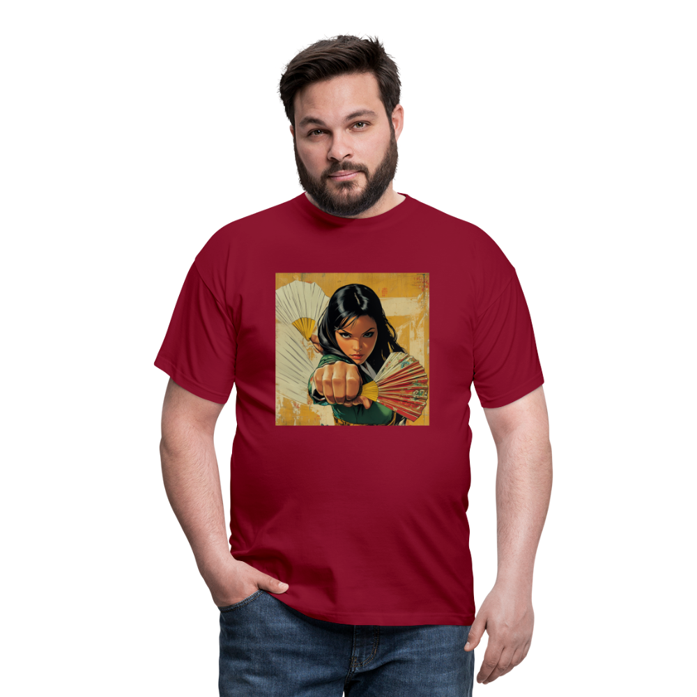 Blå Lotus, T-shirt herr - tegelröd