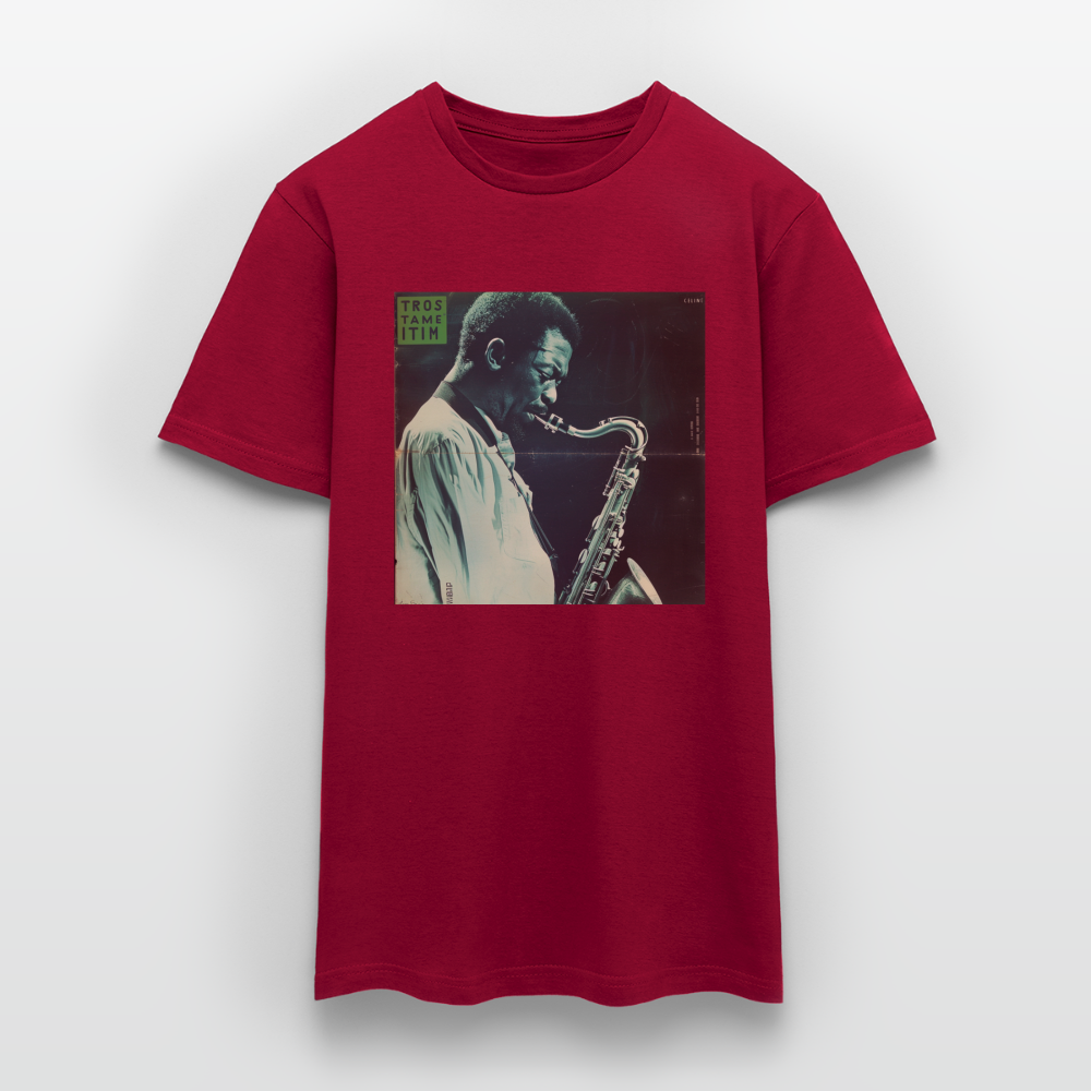 Gåtfull figur i jazzens underground, T-shirt herr - tegelröd