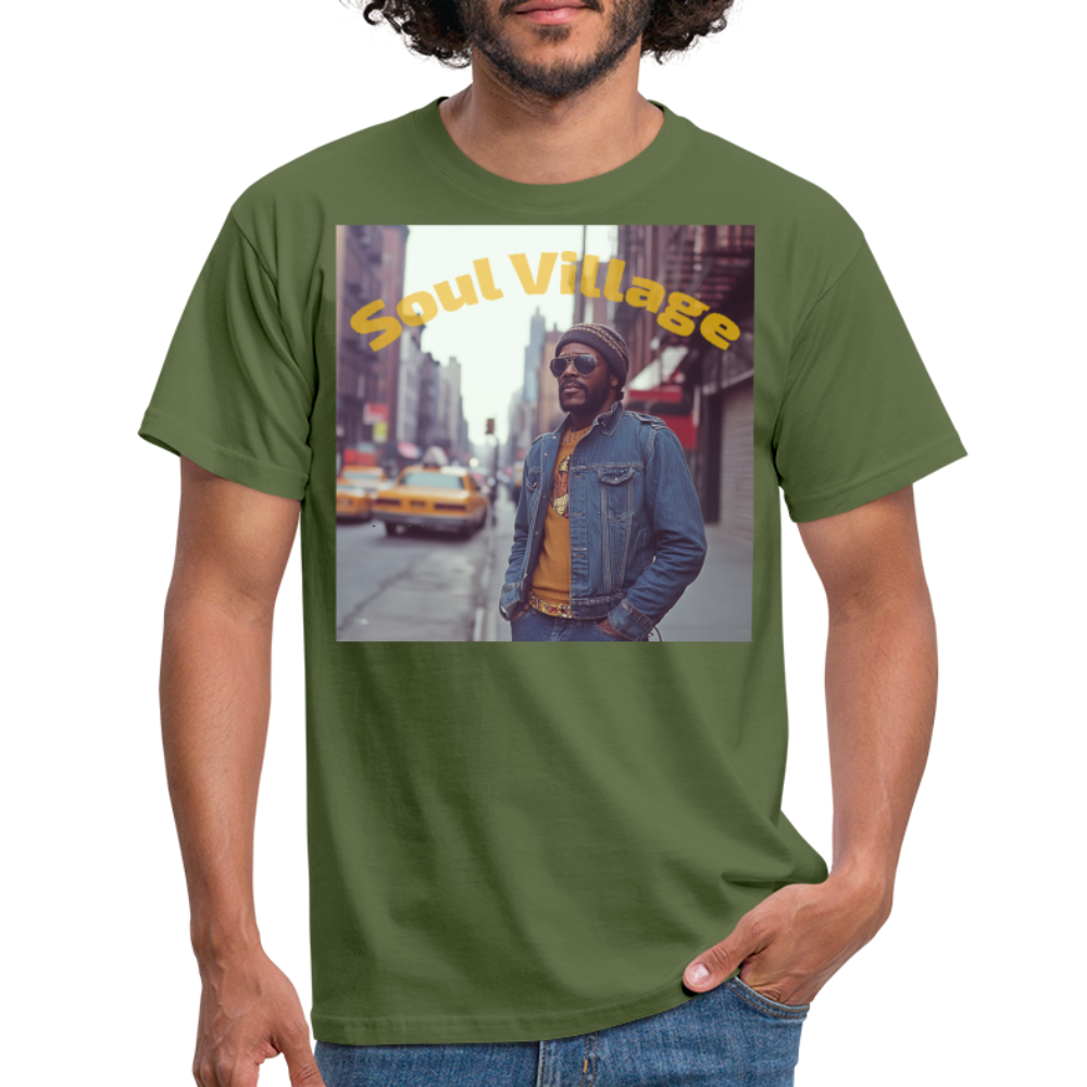 Soul Village, T-shirt herr - Militärgrön