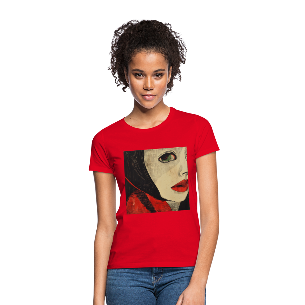 Fiskarfruns öga, T-shirt dam - röd