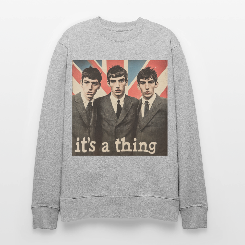 British, Bold & Unapologetic, Ekologisk sweatshirt CHANGER unisex från Stanley/Stella - gråmelerad