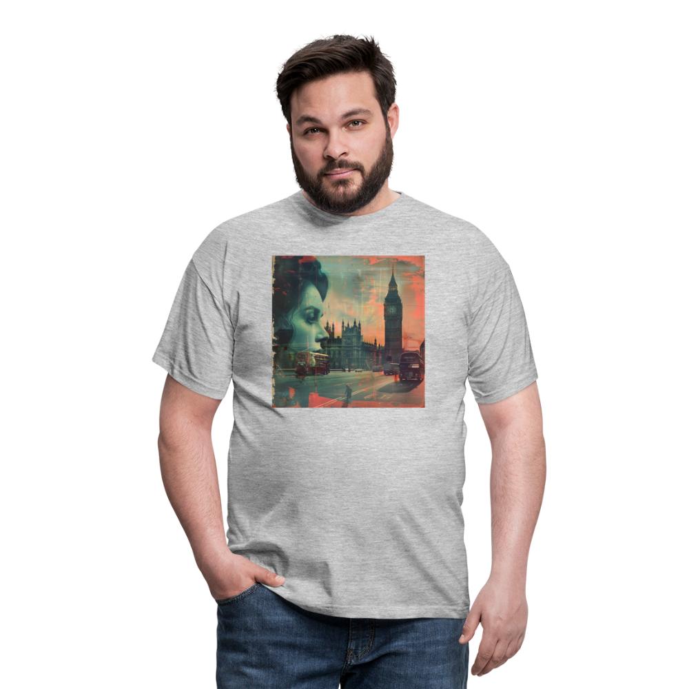 The Beat of London, T-shirt herr - gråmelerad