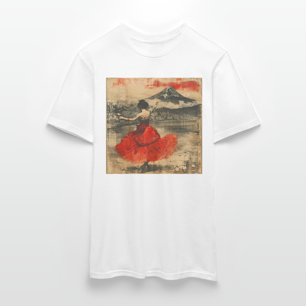 Flamenco i Solens Land, T-shirt herr - vit