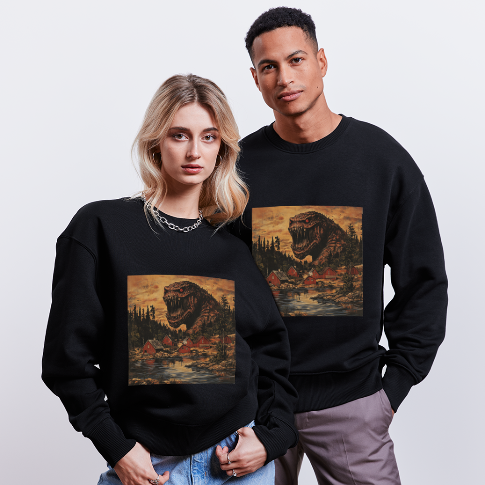 När Draken Vaknade vid Siljan, Ekologisk oversizetröja RADDER unisex från Stanley/Stella - svart