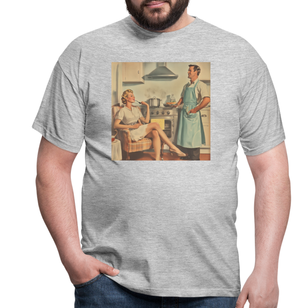 Äta bör man - annars dör man, T-shirt herr - gråmelerad