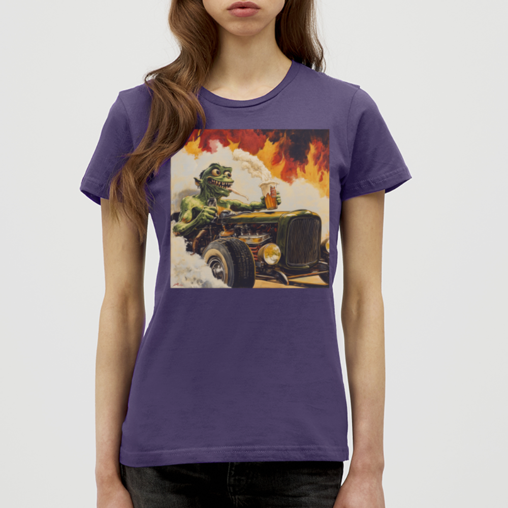 Ragg-Rex, T-shirt dam - mörklila
