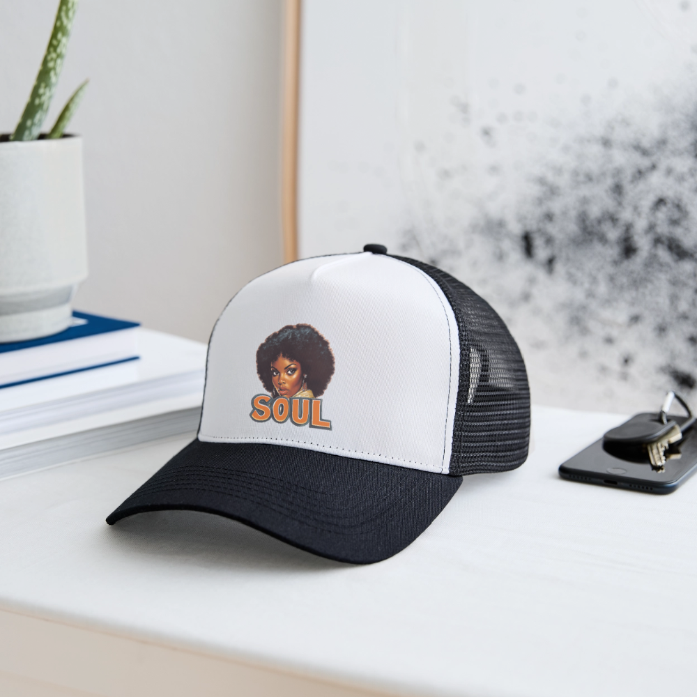 Soulful Vibes, Trucker Cap - vit/svart