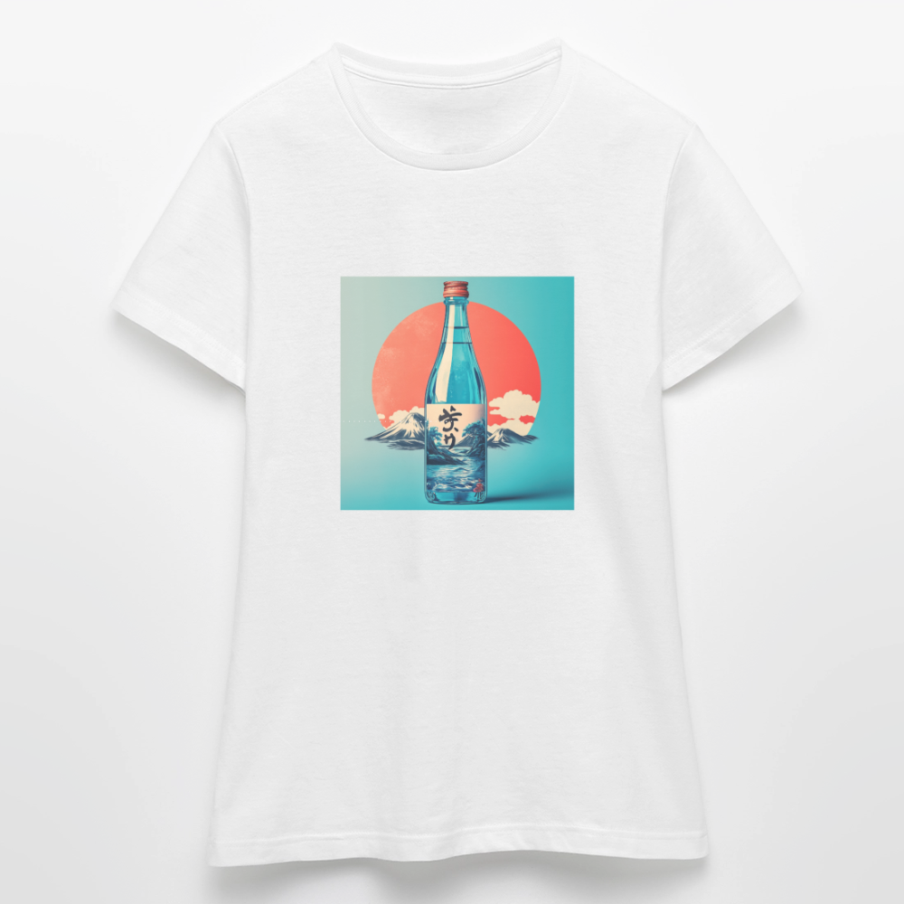Stillhet i glas, T-shirt dam - vit