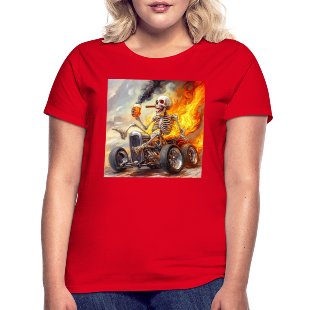 Knekta Krash, T-shirt dam - röd
