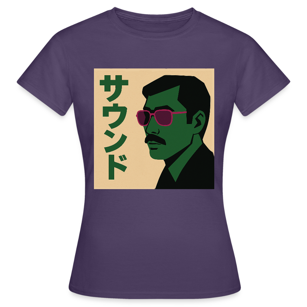 Nippon Sound, T-shirt dam - mörklila