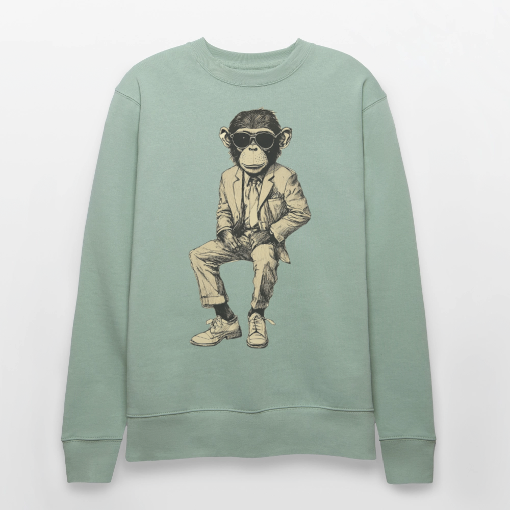 Mod Monkey, Ekologisk sweatshirt CHANGER unisex från Stanley/Stella - ljus grågrön