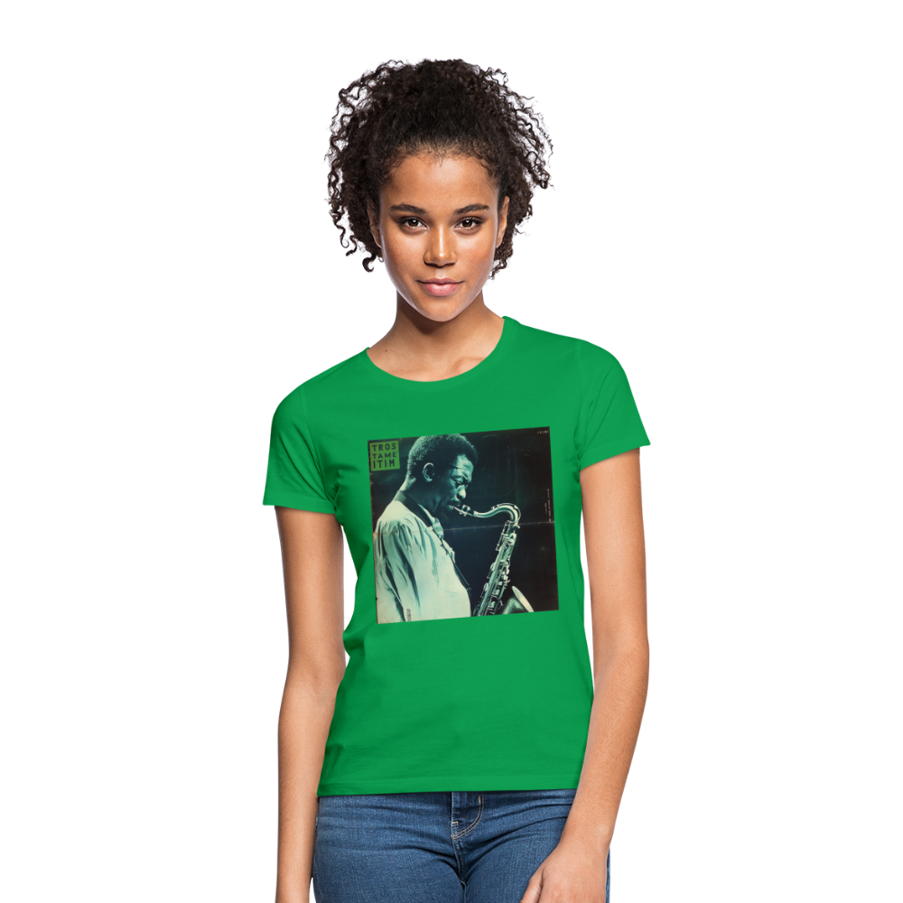 Gåtfull figur i jazzens underground, T-shirt dam - kellygrön