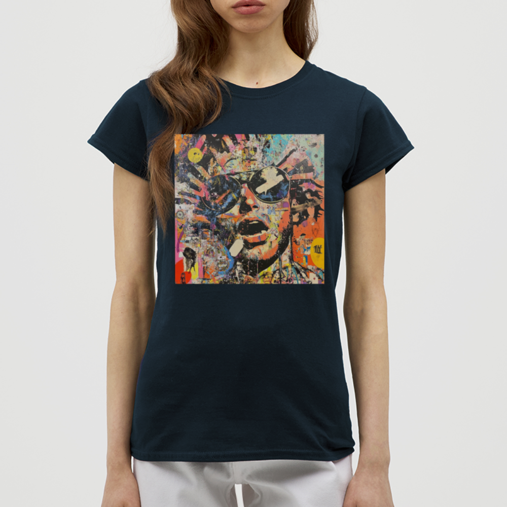 Cosmic Soul Groove, T-shirt dam - marinblå
