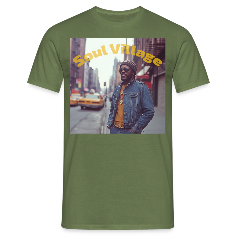 Soul Village, T-shirt herr - Militärgrön