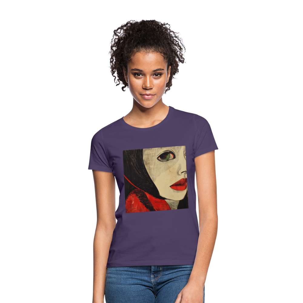 Fiskarfruns öga, T-shirt dam - mörklila
