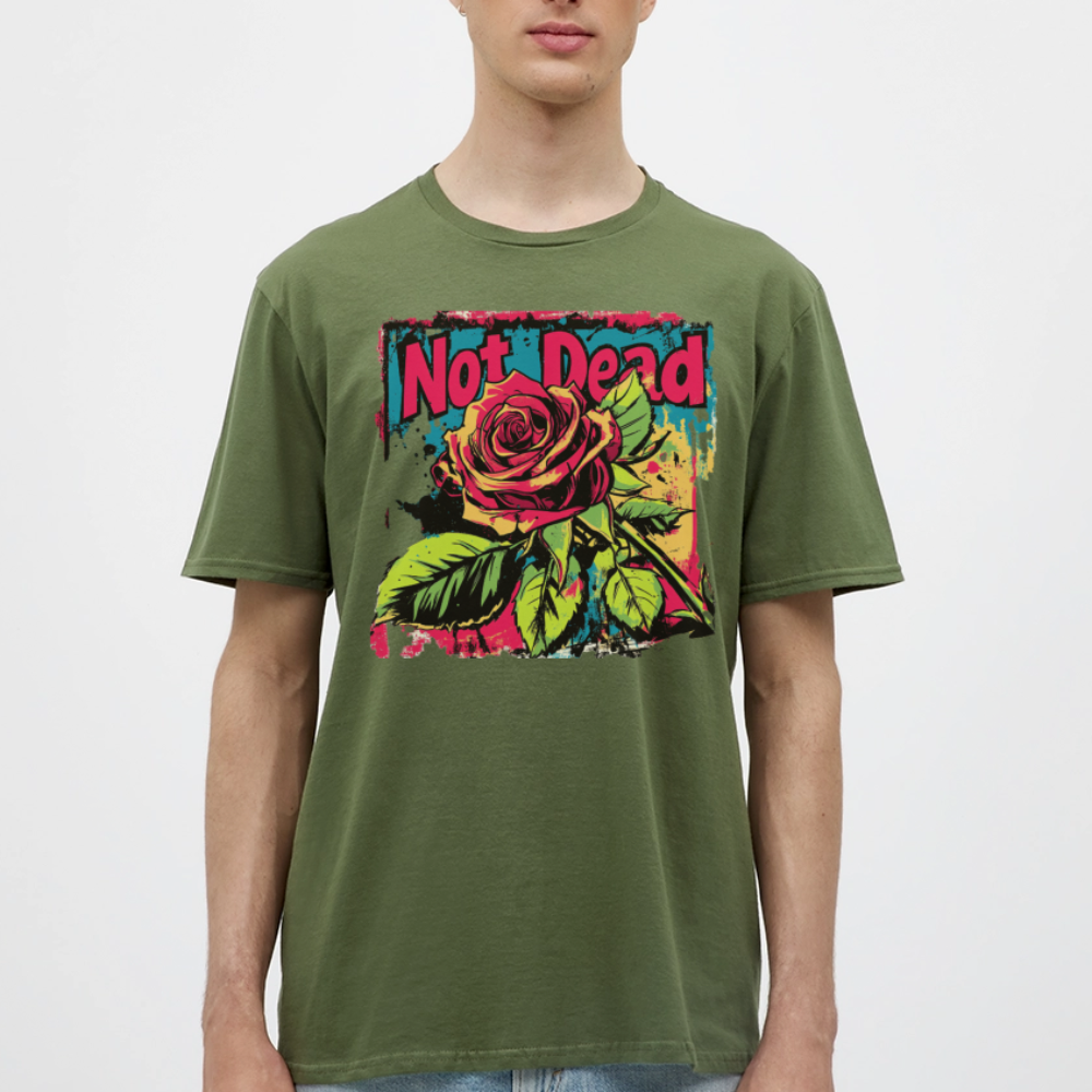 Den Eviga Rosen, T-shirt herr - Militärgrön