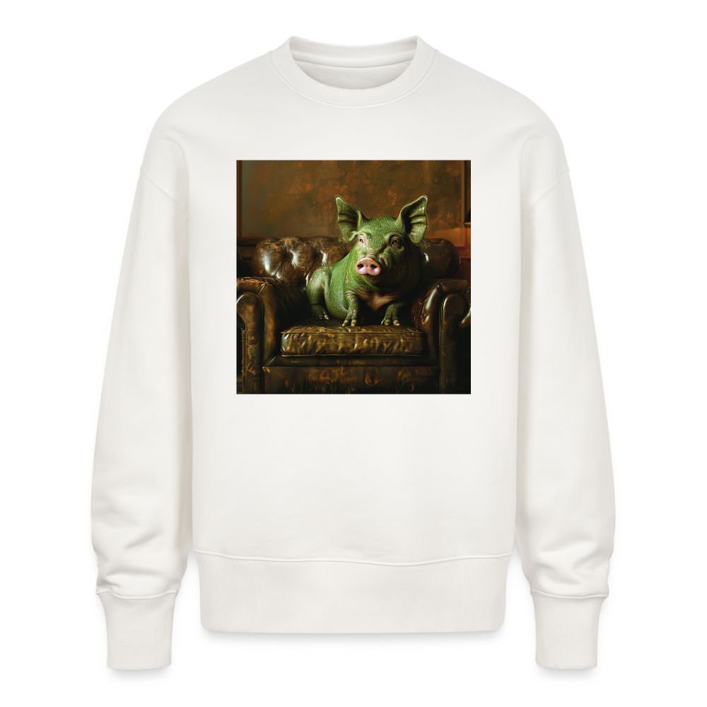 Grön Elegans, Ekologisk oversizetröja RADDER unisex från Stanley/Stella - OFF WHITE