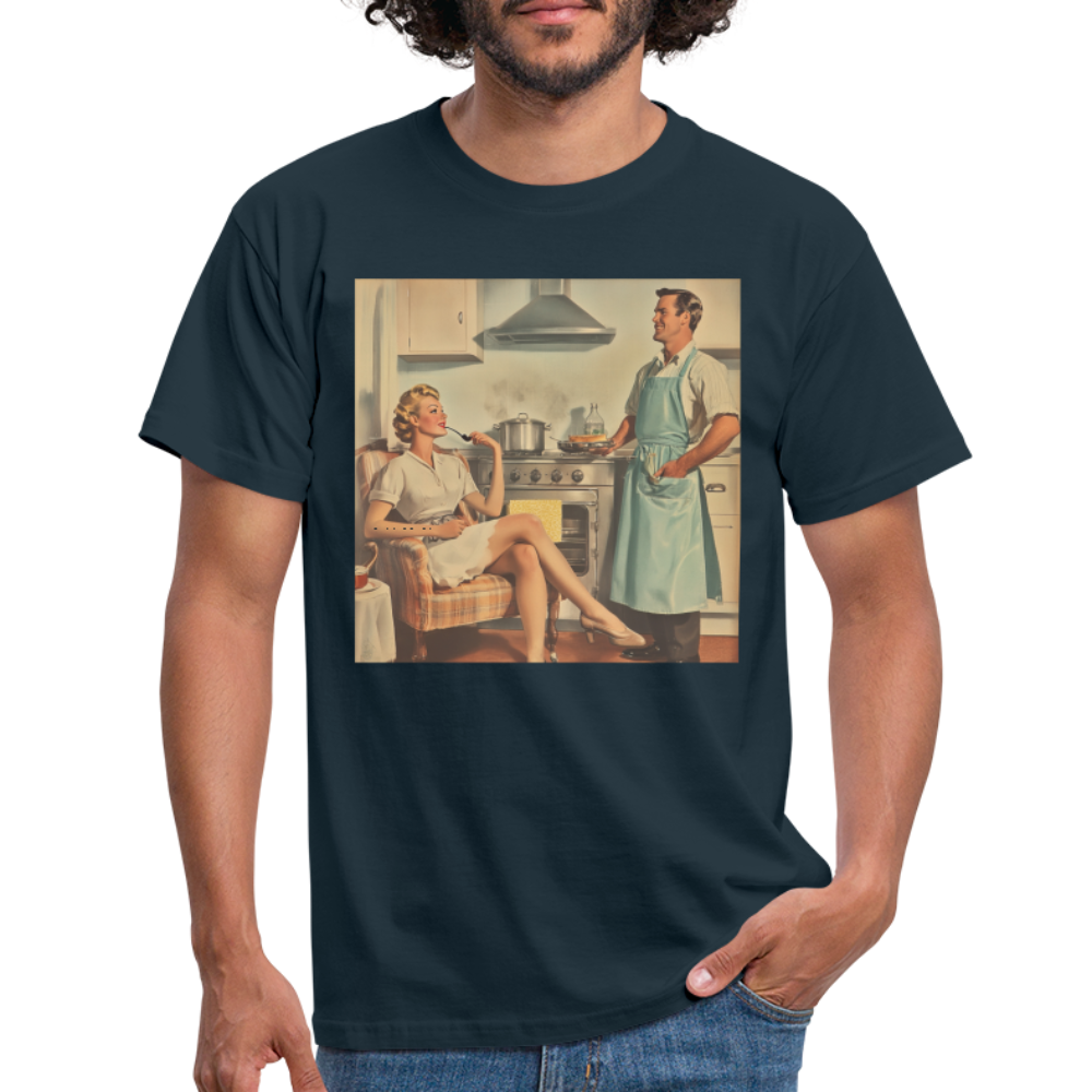 Äta bör man - annars dör man, T-shirt herr - marinblå