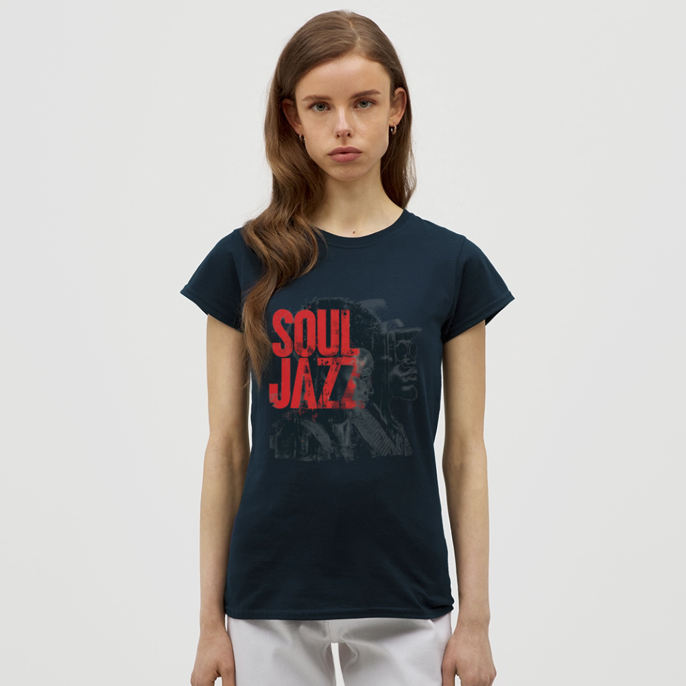The Essence of Soul Jazz, T-shirt dam - marinblå