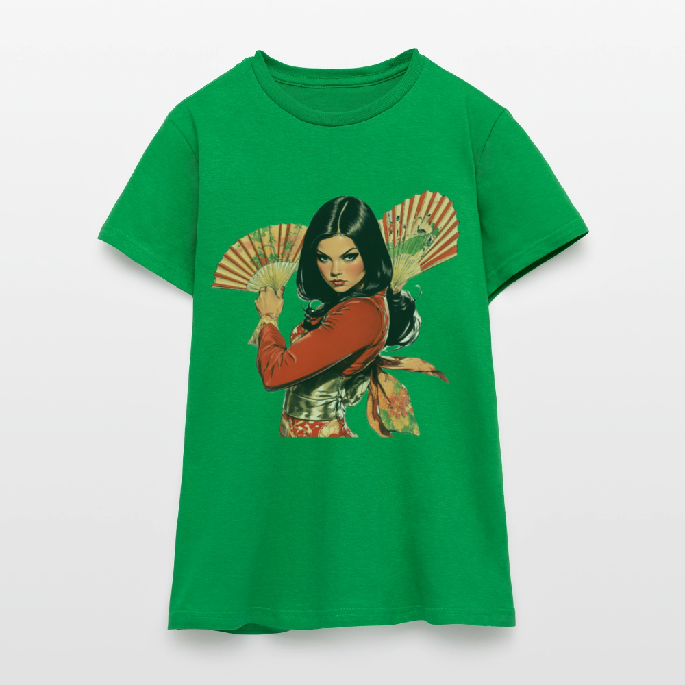 Dansen med Solfjädrar: Vindens krigare, T-shirt dam - kellygrön