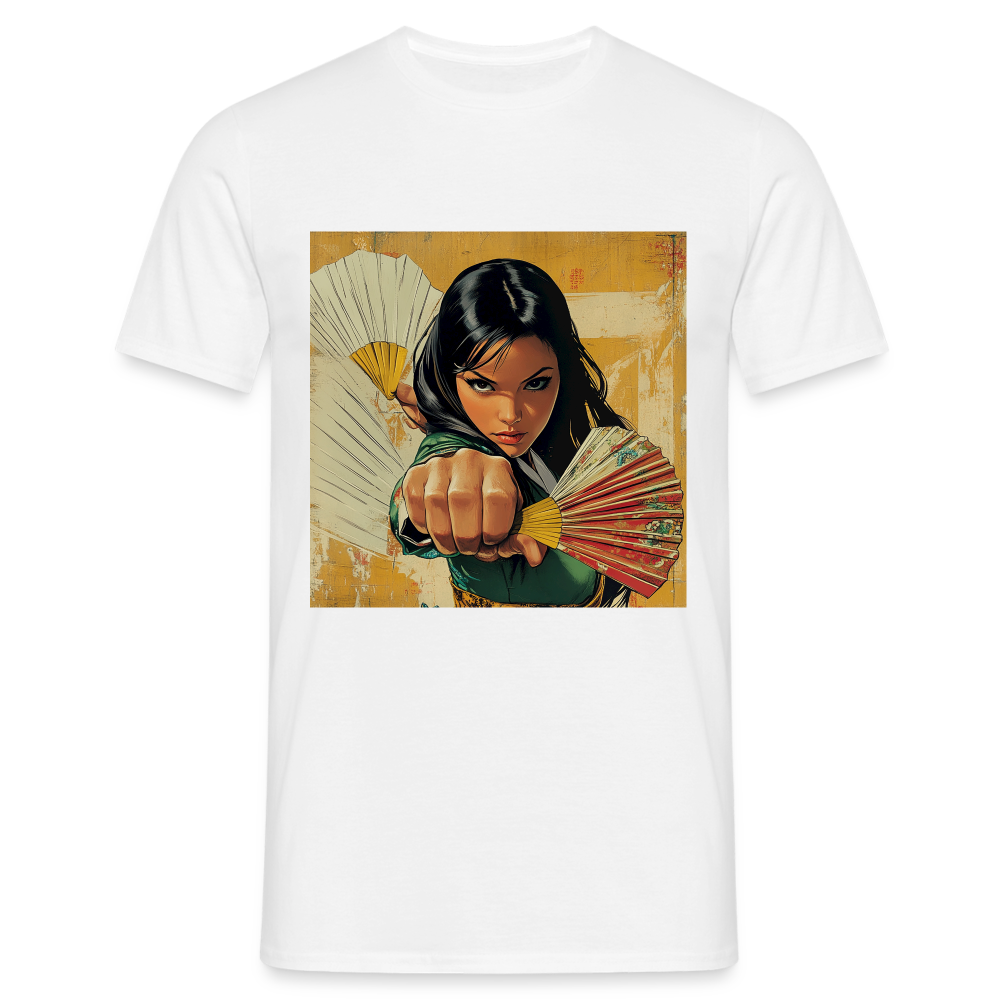 Blå Lotus, T-shirt herr - vit