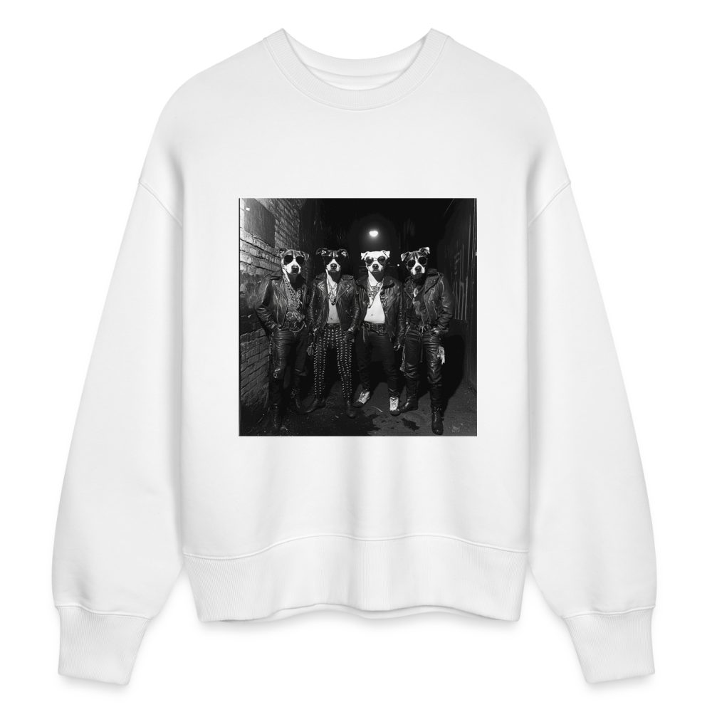 Barking Riot, Ekologisk oversizetröja RADDER unisex från Stanley/Stella - vit