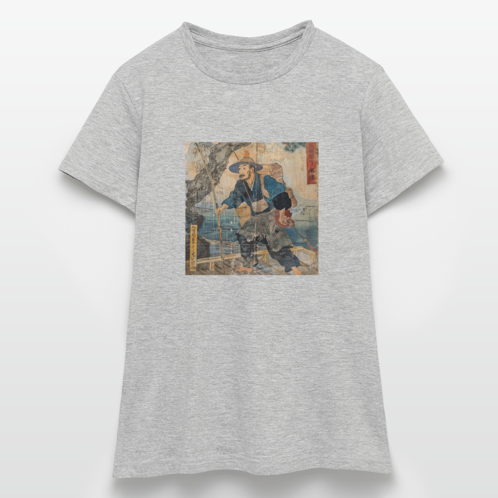 Fiskaren som bytte karriär, T-shirt dam - gråmelerad